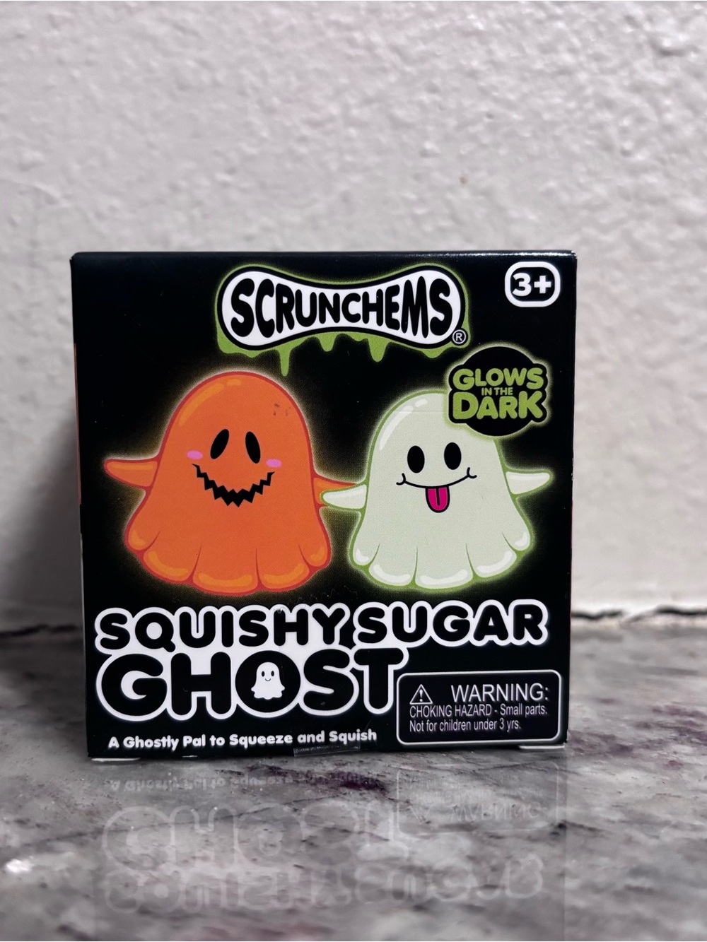 Scrunchems Squishy Sugar Ghost Glow in the Dark - Orange